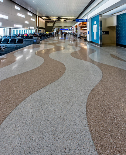 美国无机磨石地坪-机场案例图片